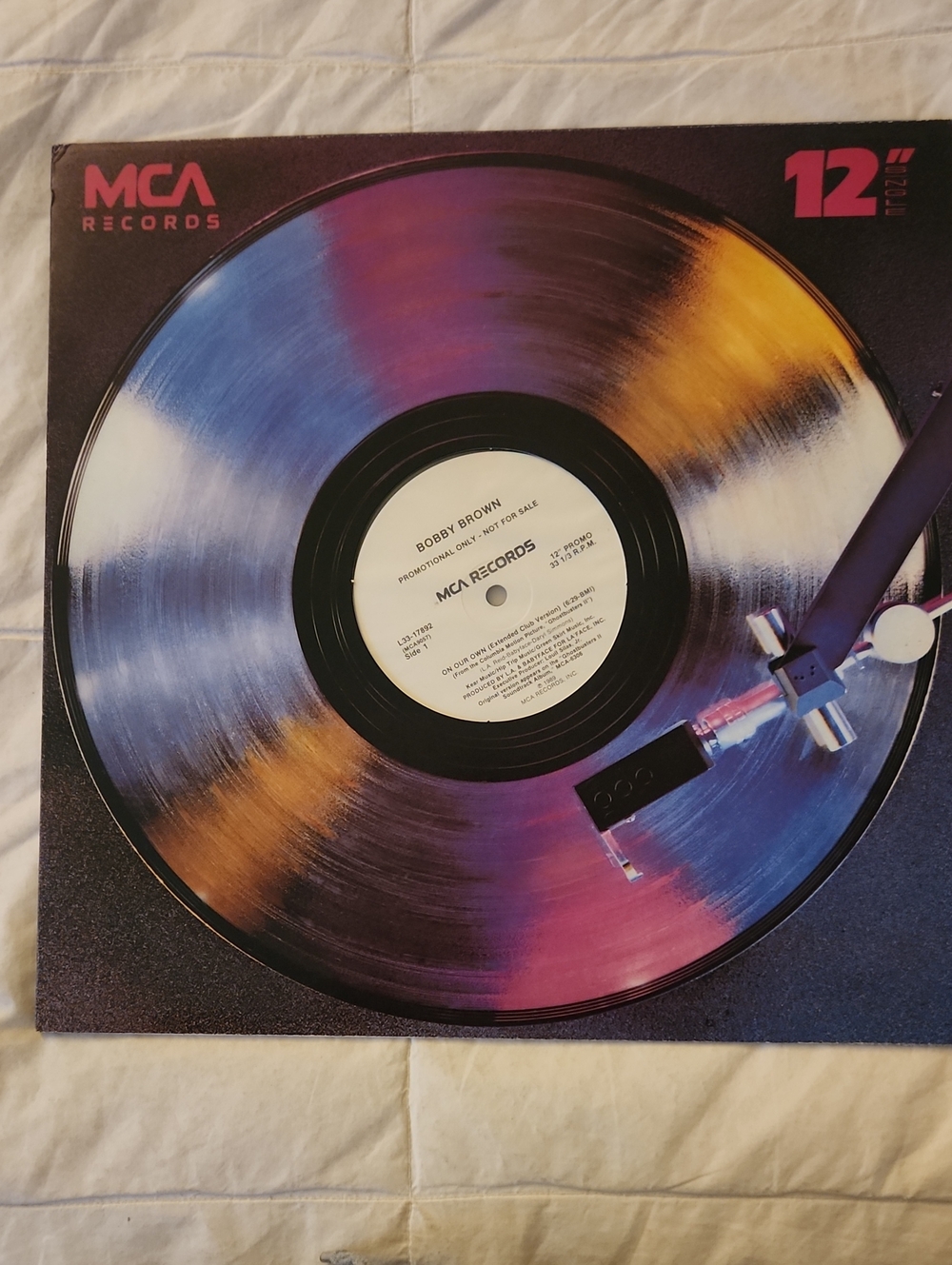 Bobby Brown -- On Our Own 12" Single [Maybe Never Played] VG++NM